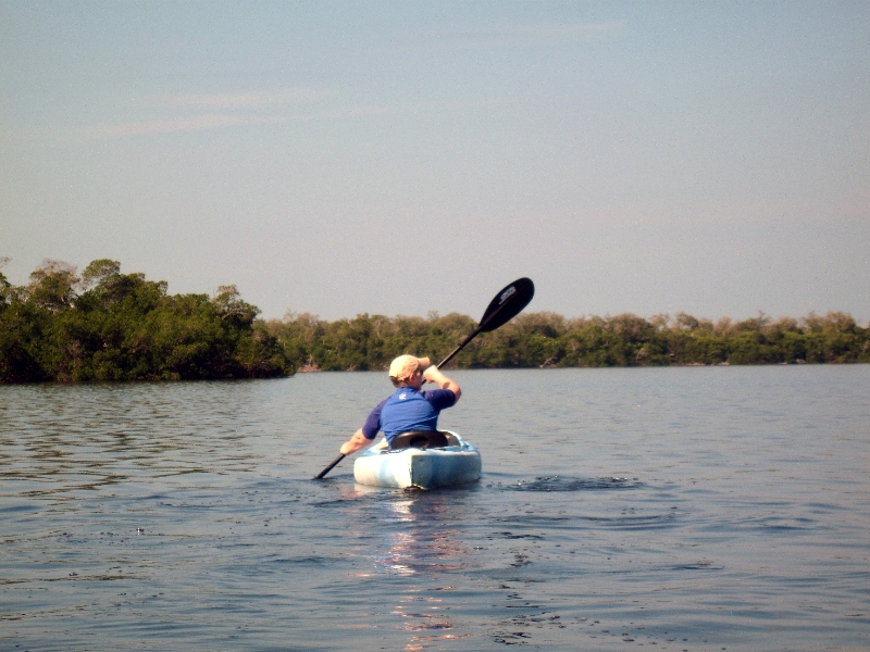 Paddling toward Ding Darling Nature Preserve